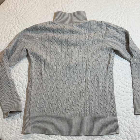 Vintage Polo Jeans Co Ralph Lauren cable sweater grey size Large - Picture 6 of 10